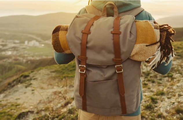backpacker in Scotland, travelling across Isle of Skye