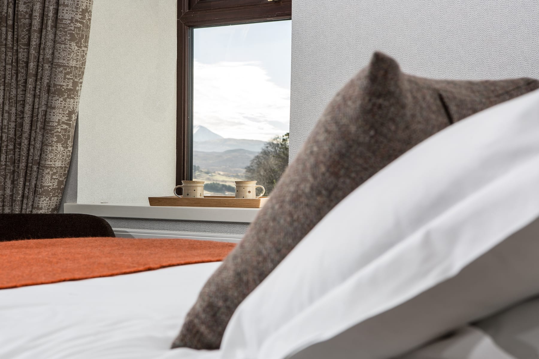 double room with view over mountain ranges at The Bosville Hotel