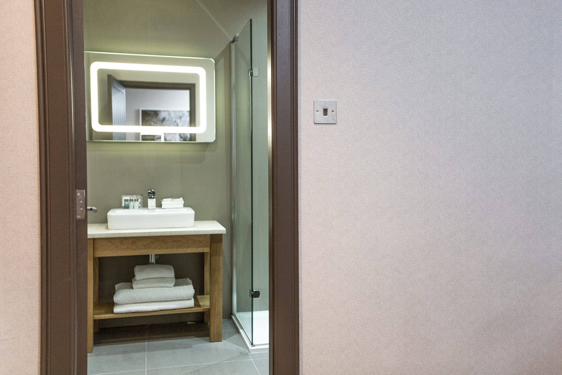 modern bathroom amenities at The Bosville Hotel